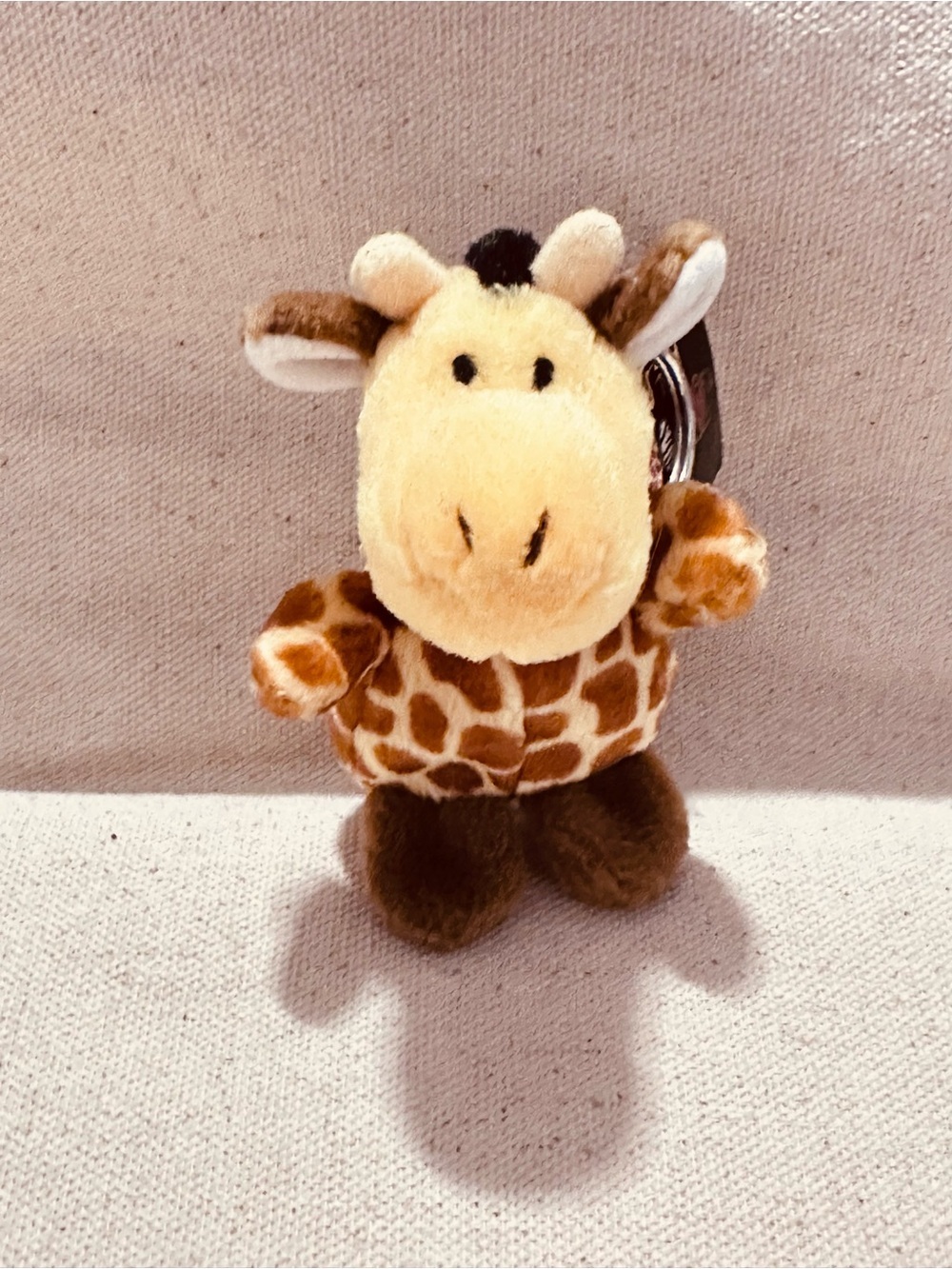 Nici | Charm/Keychain | Zoo Plush Giraffe Keychain | Light Brown & Yellow